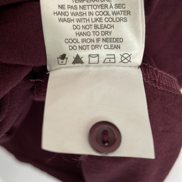 1X, eggplant long sleeve embellished - Picture 4 of 6